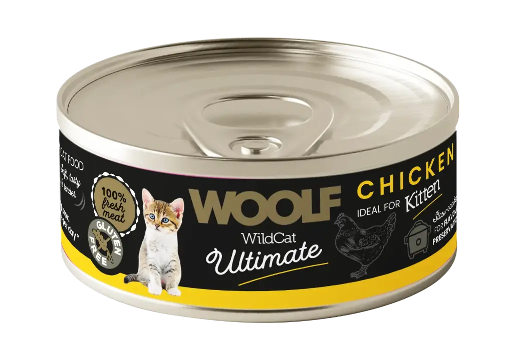 Woolf Wildcat : Ultimate Canned Catfood - Chicken - Kitten