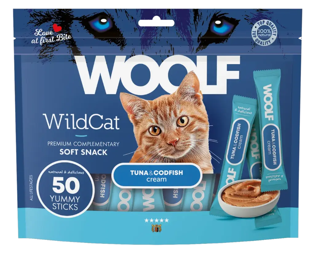 Woolf Wildcat Regular Cream : Tuna & Codfish - 50 Stuks