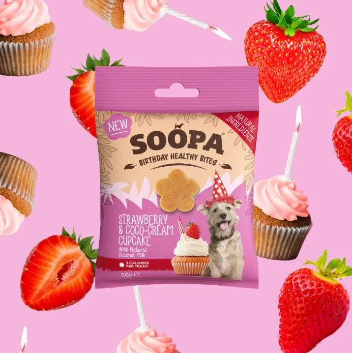 Soopa : Healthy Bites : Strawberry & Coco-Cream Cupcake