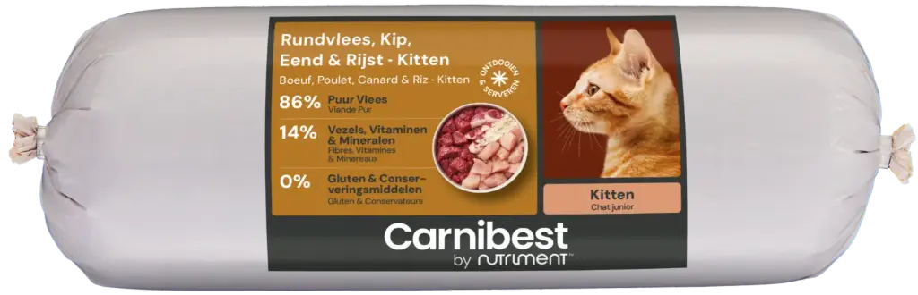 Carnibest : Rundvlees, Kip, Eend & Rijst - Kitten - 1 kg