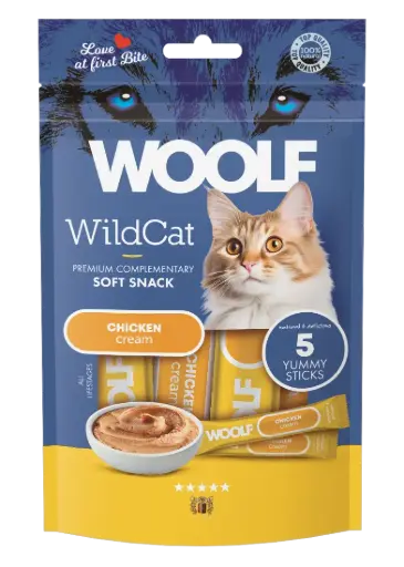 [4DC0050087] Woolf Wildcat Regular Cream : Chicken - 5 Stuks