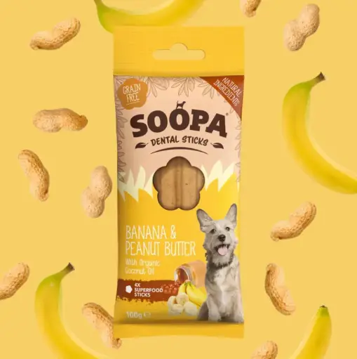 [4DC0470001] Soopa : Dental Sticks : Banana & Peanut Butter