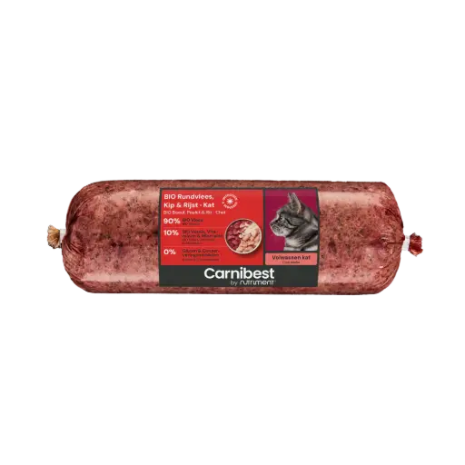[4DC0130005] Carnibest : BIO Rundvlees, Kip & Rijst - Kat - 500 g